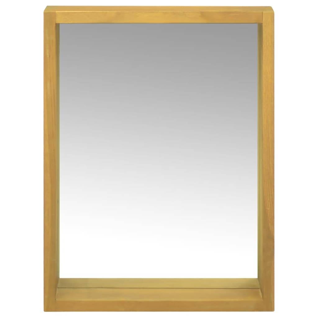 vidaXL Spiegelschrank 30x10x40 cm Massivholz Teak