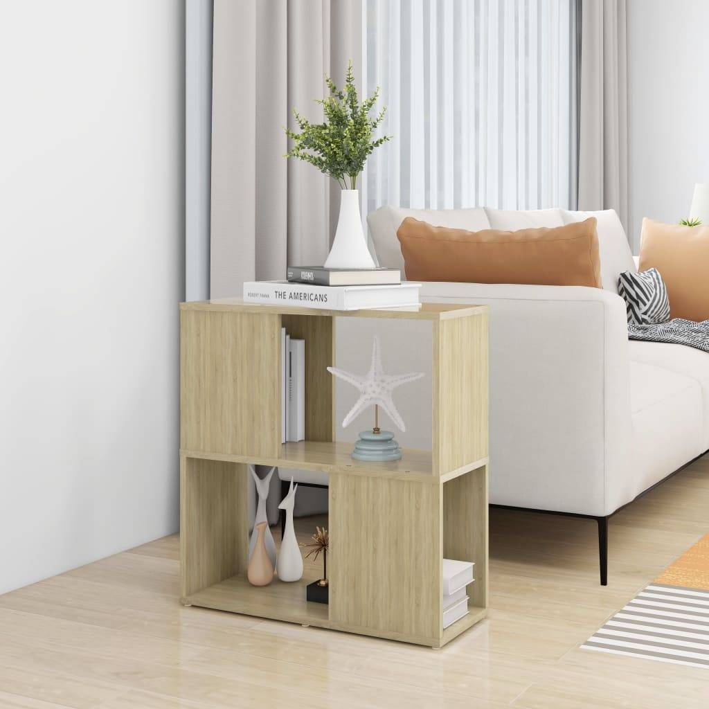 vidaXL Bücherregal Sonoma-Eiche 60x24x63 cm Holzwerkstoff