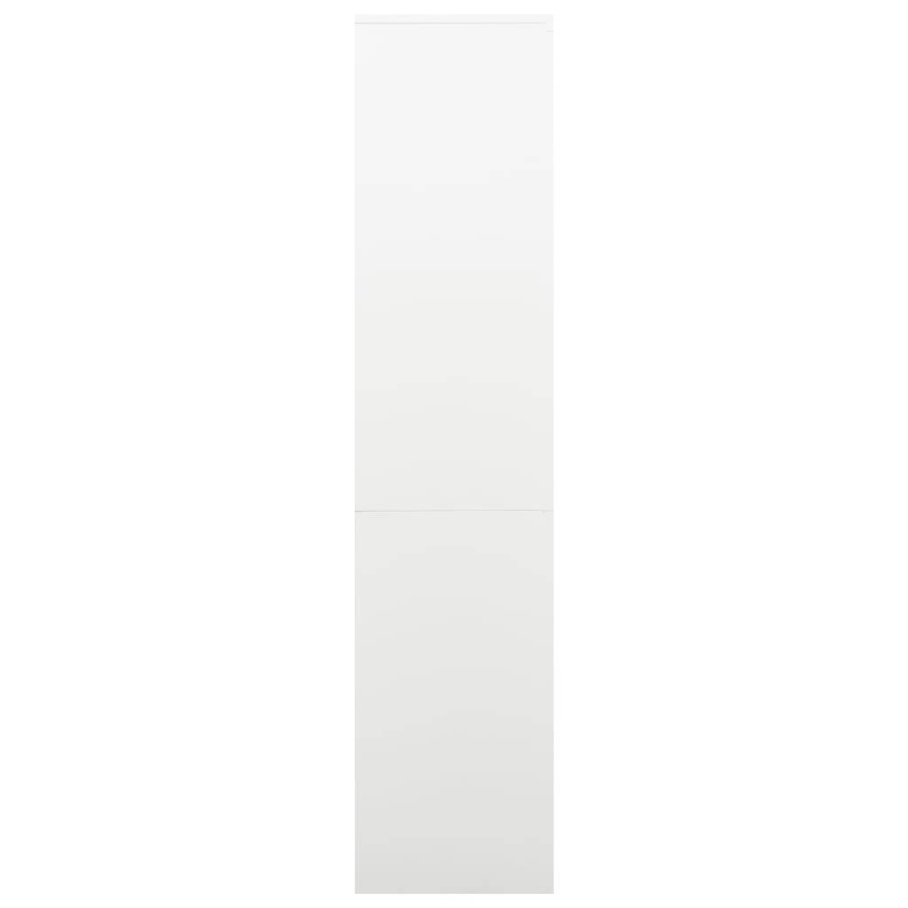 vidaXL Büroschrank Weiß 90x40x180 cm Stahl