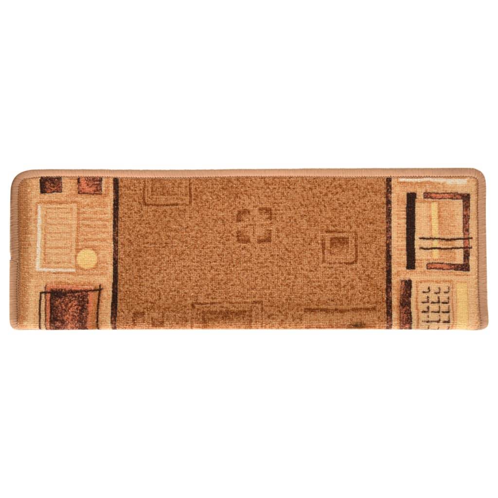 vidaXL Stufenmatten Selbstklebend 10 Stk. 65x21x4 cm Beige