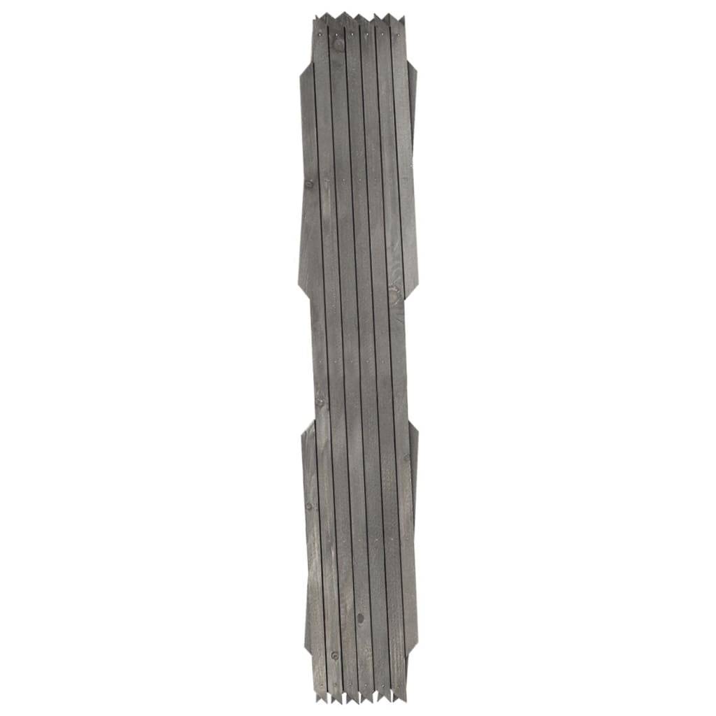 vidaXL Rankzäune 5 Stk. Grau Massivholz Tanne 180x60 cm