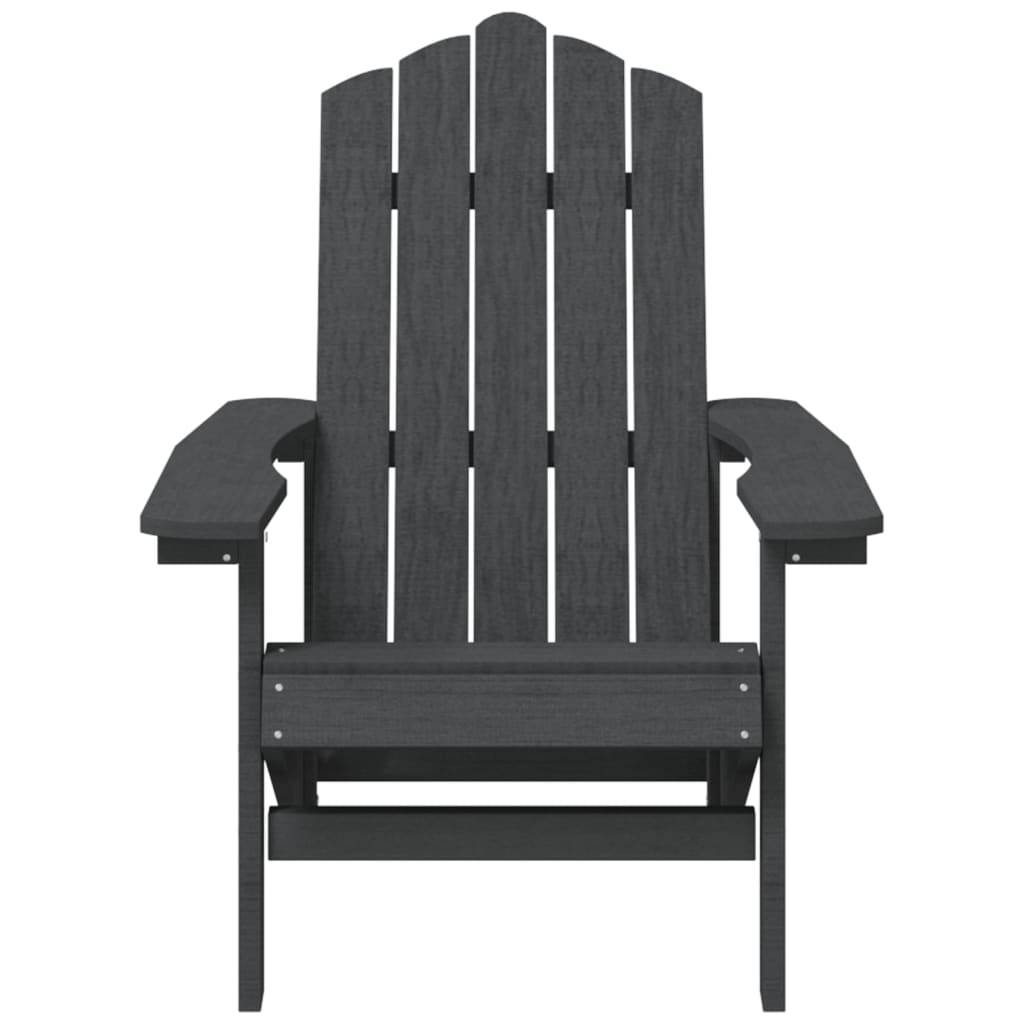 vidaXL Adirondack-Gartenstuhl mit Tisch HDPE Anthrazit