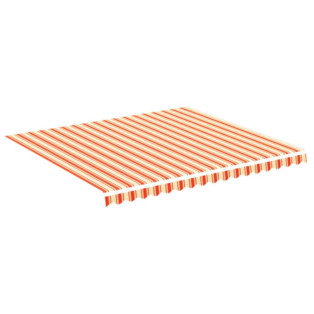 vidaXL Markisenbespannung Gelb und Orange 4x3,5 m
