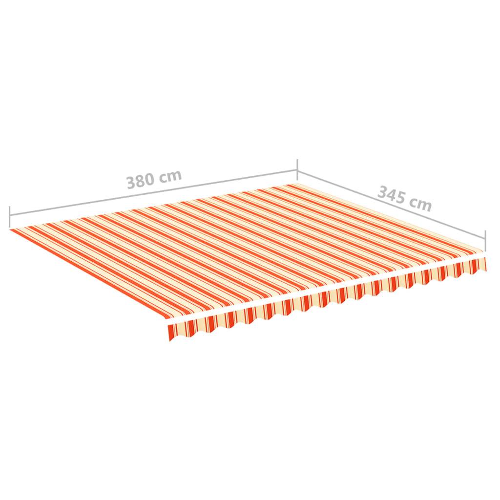vidaXL Markisenbespannung Gelb und Orange 4x3,5 m
