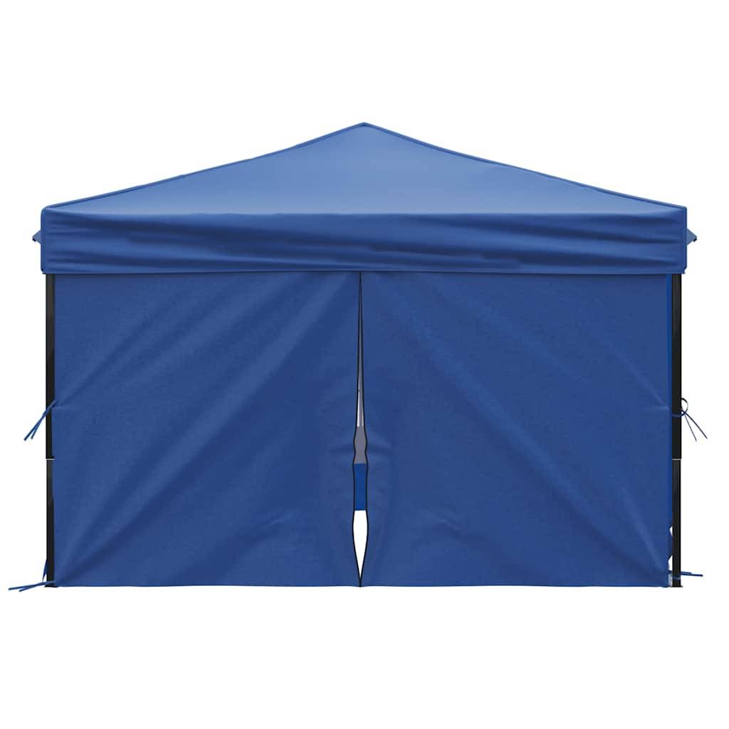 vidaXL Partyzelt Faltbar mit Seitenwänden Blau 3x3 m
