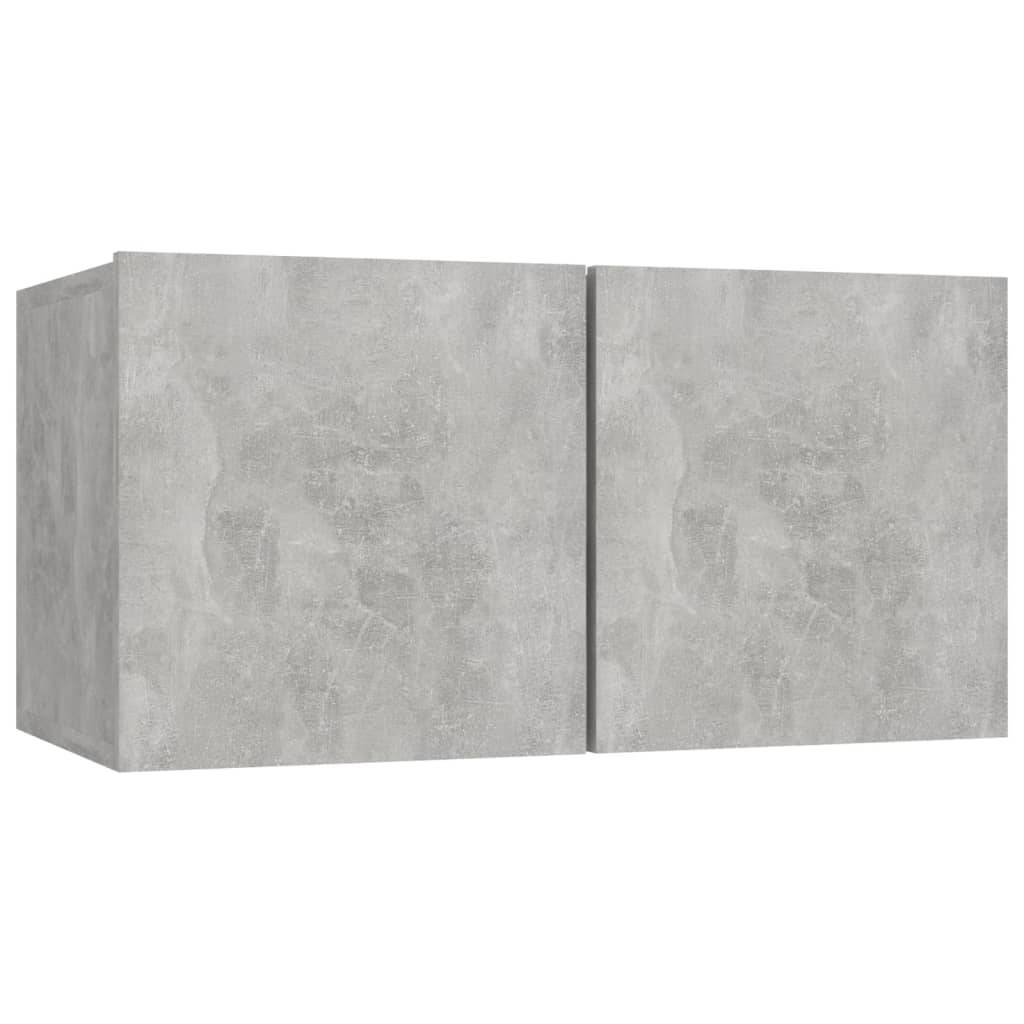 vidaXL TV-Hängeschränke 2 Stk. Betongrau 60x30x30 cm