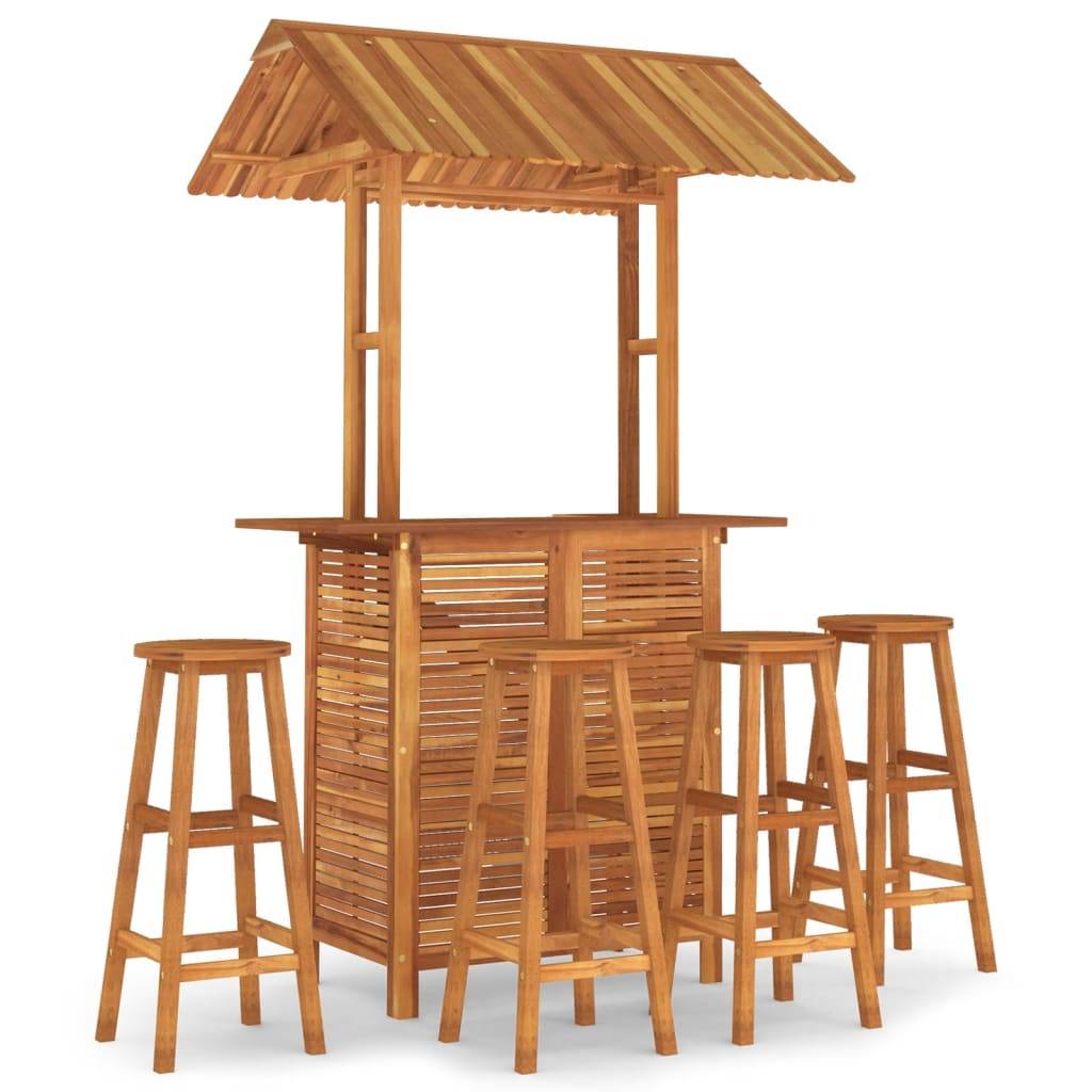 vidaXL 5-tlg. Gartenbar-Set Massivholz Akazie