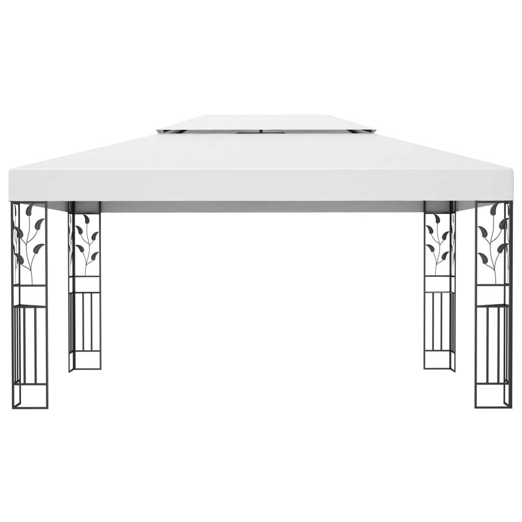 vidaXL Pavillon mit Doppeldach 3x4 m Weiß