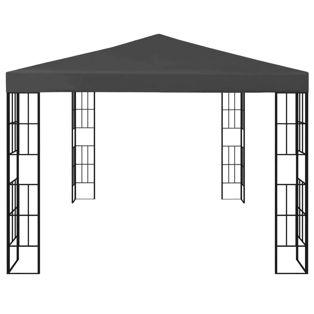 vidaXL Pavillon mit LED-Lichterkette 3x4 m Anthrazit