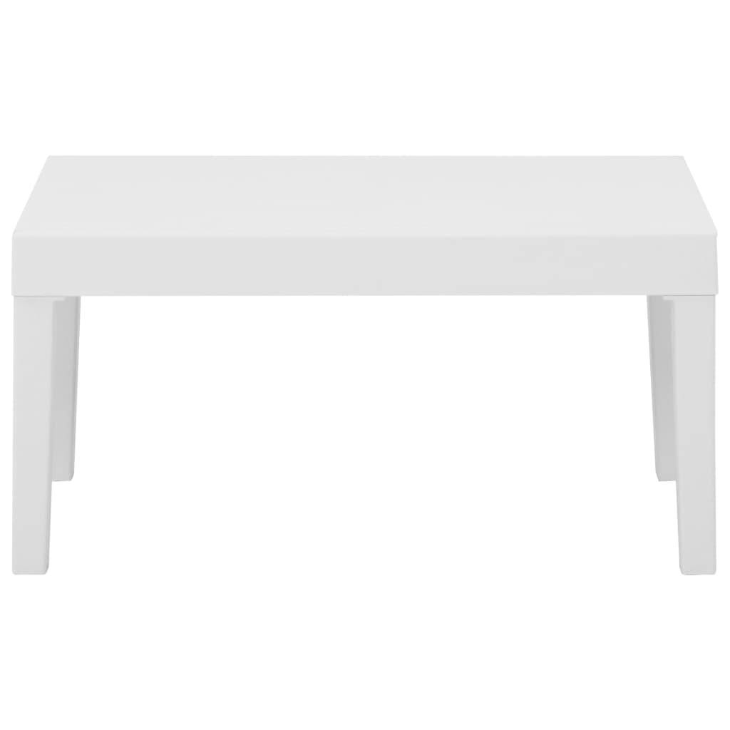 vidaXL 4-tlg. Garten-Lounge-Set mit Auflagen Kunststoff Weiß