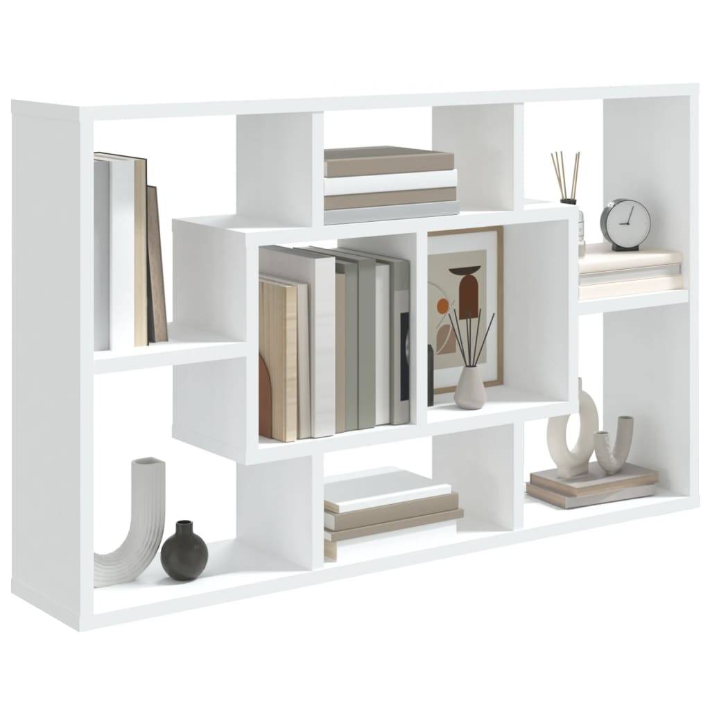 vidaXL Wandregal Weiß 85x16x52,5 cm Holzwerkstoff