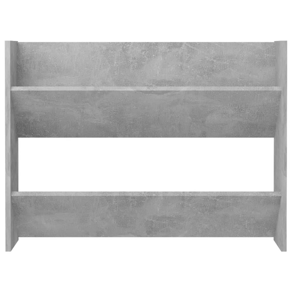 vidaXL Wand-Schuhschrank Betongrau 80x18x60 cm Holzwerkstoff