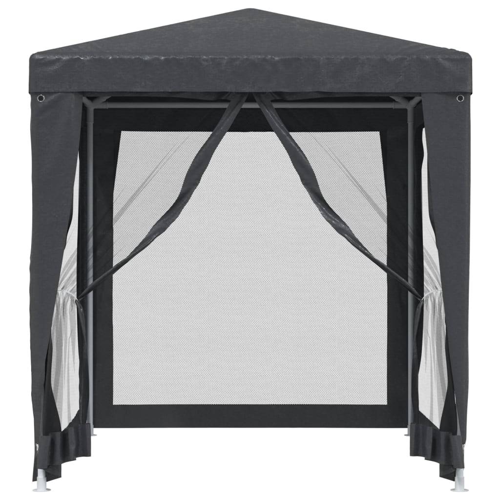vidaXL Partyzelt mit 4 Mesh-Seitenwänden Anthrazit 2x2 m HDPE