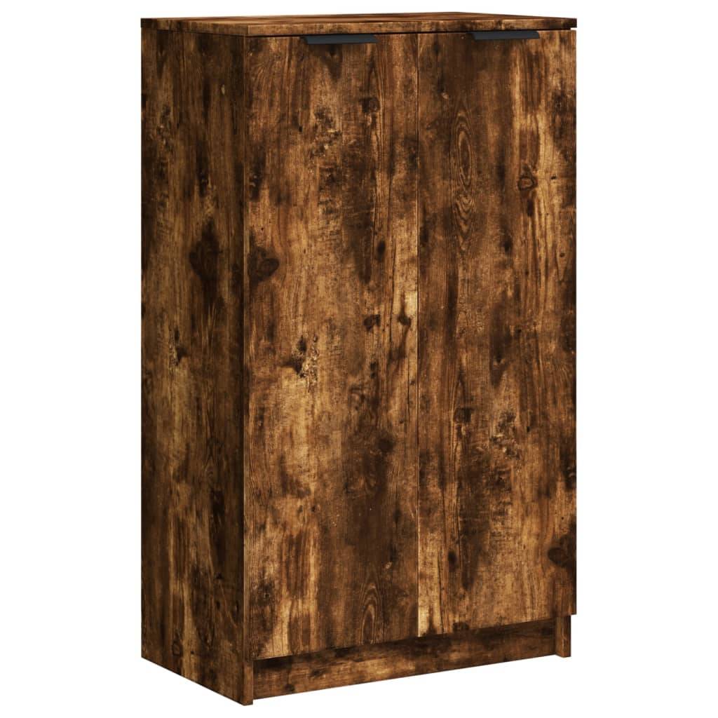 vidaXL Schuhschrank Räuchereiche 59x35x100 cm Holzwerkstoff