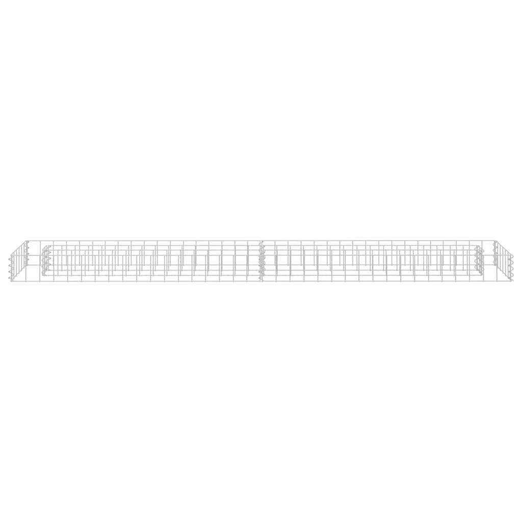 vidaXL Gabionen-Hochbeet Verzinkter Stahl 180x30x10 cm