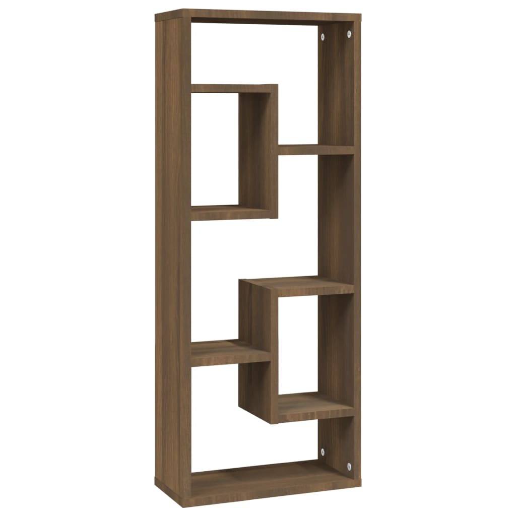 vidaXL Wandregal Braun Eichen-Optik 36x16x90 cm Holzwerkstoff