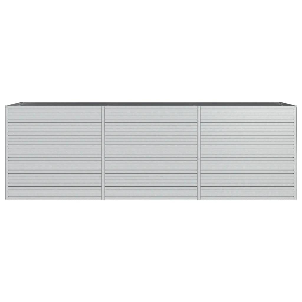 vidaXL Garten-Hochbeet 240x80x77 cm Verzinkter Stahl Silbern