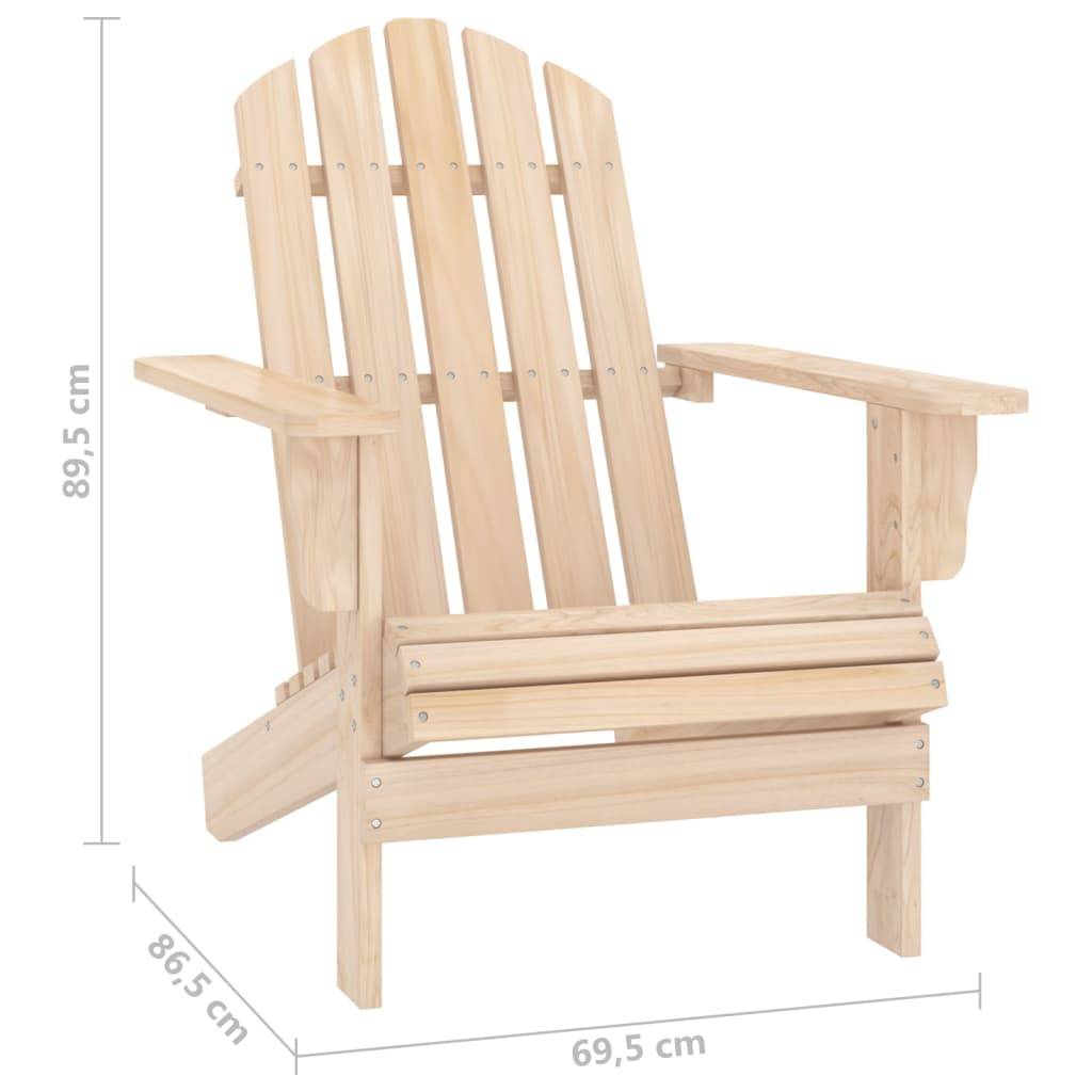 vidaXL Adirondack-Gartenstuhl Massivholz Tanne