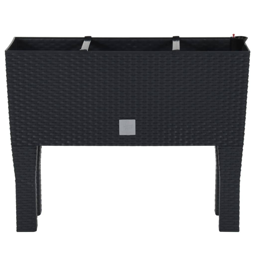 vidaXL Hochbeet Anthrazit 60x25x46 cm PP-Rattan