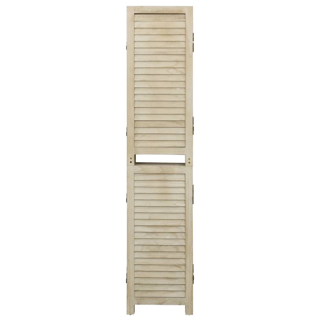 vidaXL 4-tlg. Raumteiler 140x165 cm Massivholz Paulownia