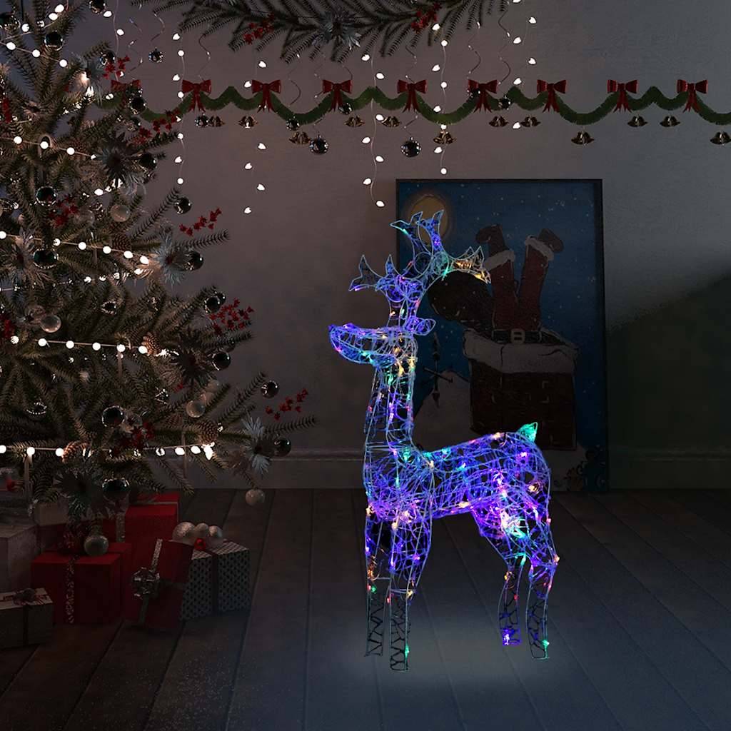 vidaXL LED-Rentier Weihnachtsdeko 90 LEDs 60x16x100 cm Acryl