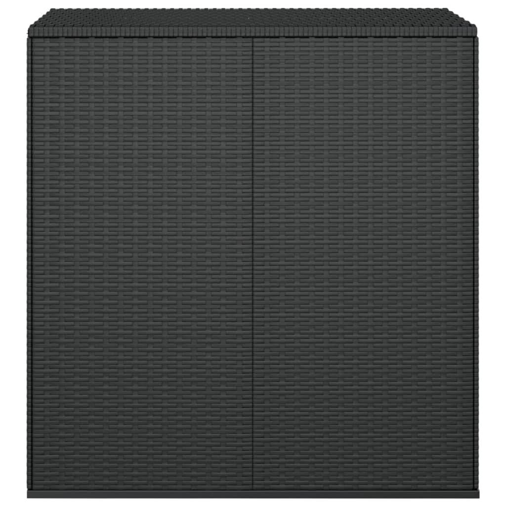 vidaXL Garten-Kissenbox PE Rattan 100x49x103,5 cm Schwarz
