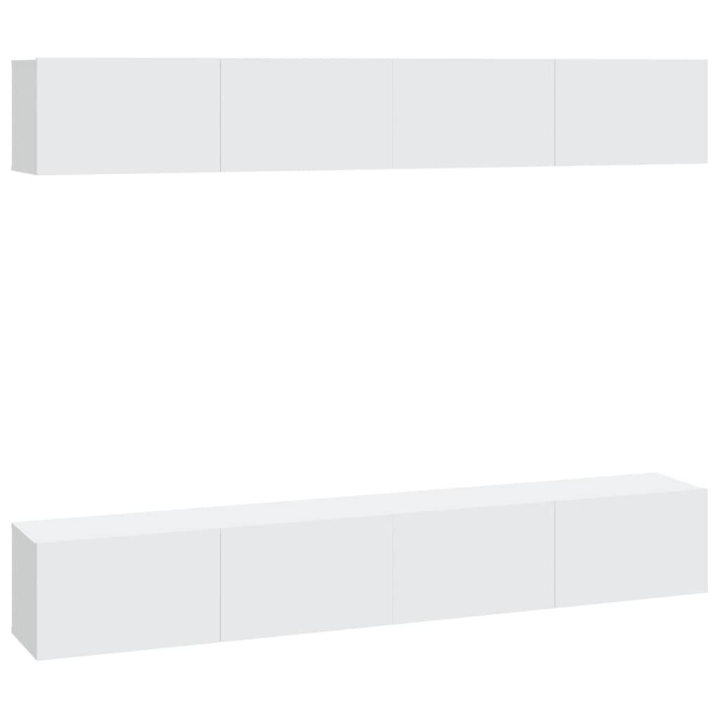 vidaXL TV-Wandschränke 4 Stk. Weiß 100x30x30 cm