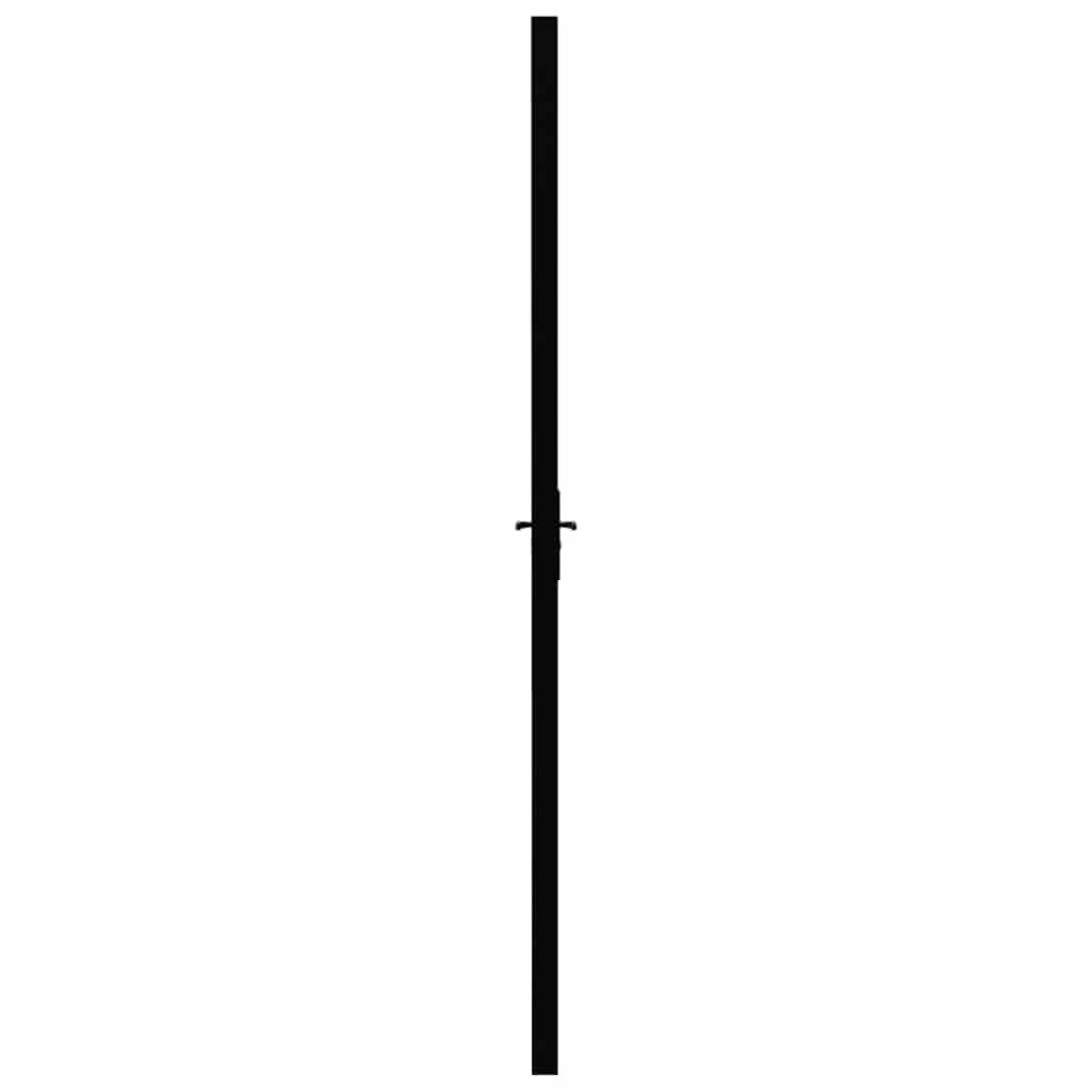 vidaXL Innentür ESG Glas und Aluminium 76x201,5 cm Schwarz
