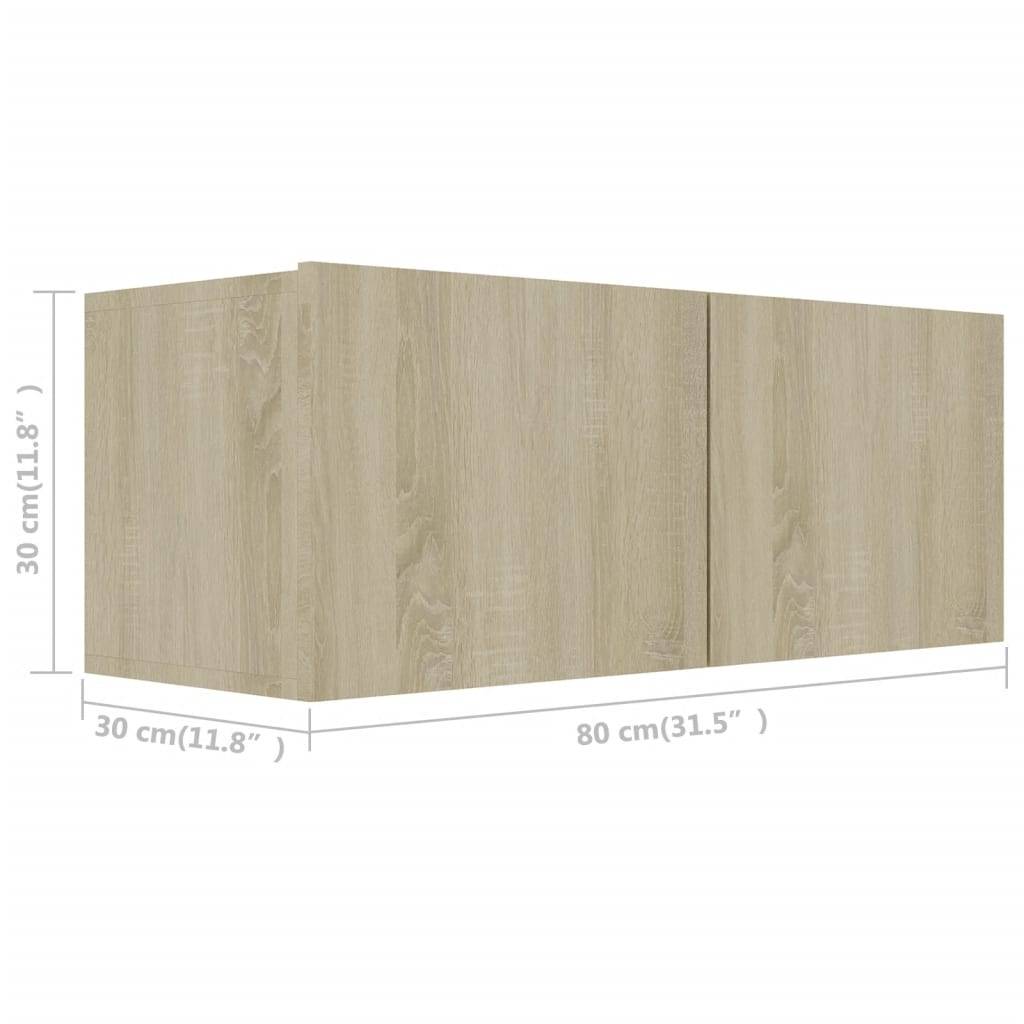 vidaXL 2-tlg. TV-Schrank-Set Sonoma-Eiche Holzwerkstoff