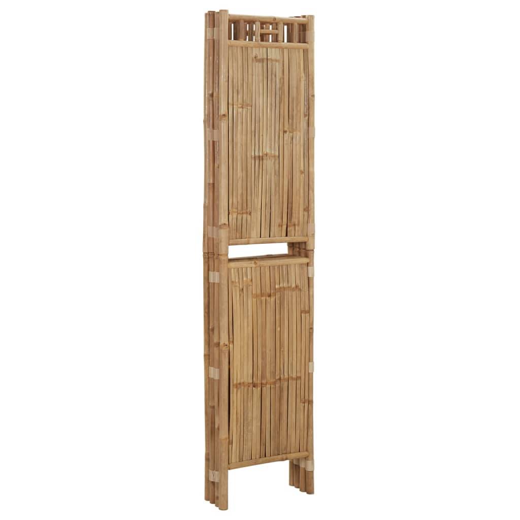 vidaXL 4-tlg. Raumteiler Bambus 160x180 cm
