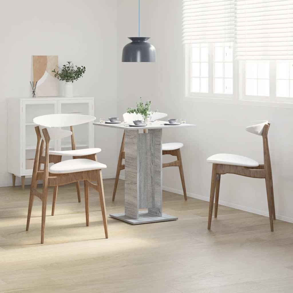 vidaXL Bistrotisch Grau Sonoma 60x60x75 cm Holzwerkstoff