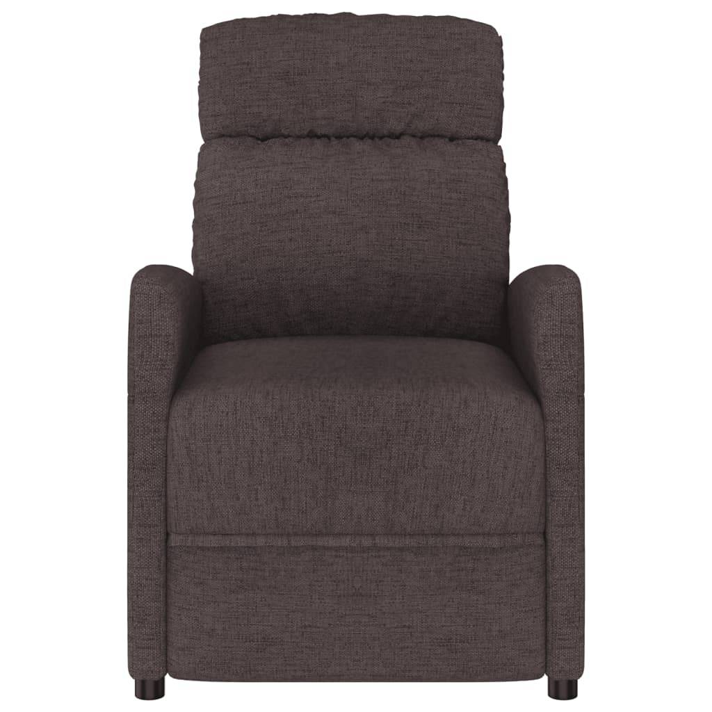 vidaXL Massagesessel Elektrisch Dunkelbraun Stoff