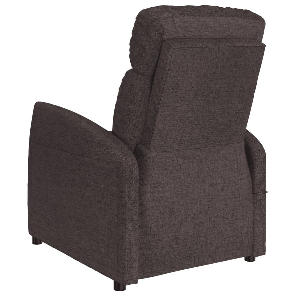 vidaXL Massagesessel Elektrisch Dunkelbraun Stoff
