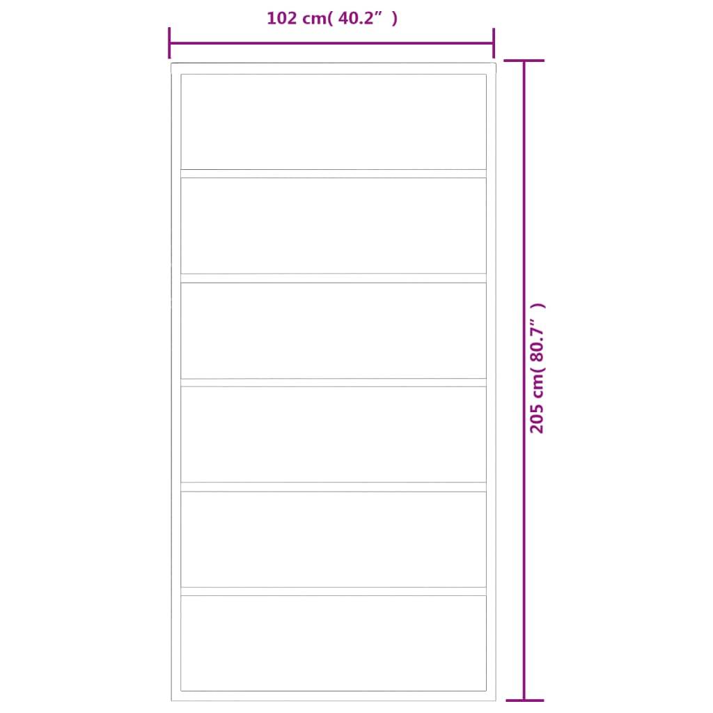 vidaXL Schiebetür ESG-Glas und Aluminium 102x205 cm Schwarz