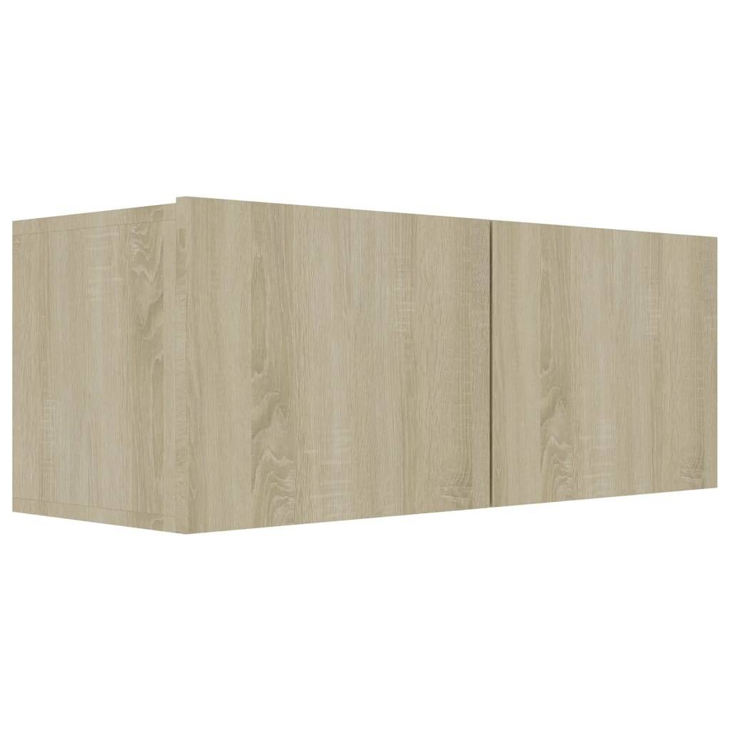 vidaXL 4-tlg. TV-Schrank-Set Sonoma-Eiche Holzwerkstoff