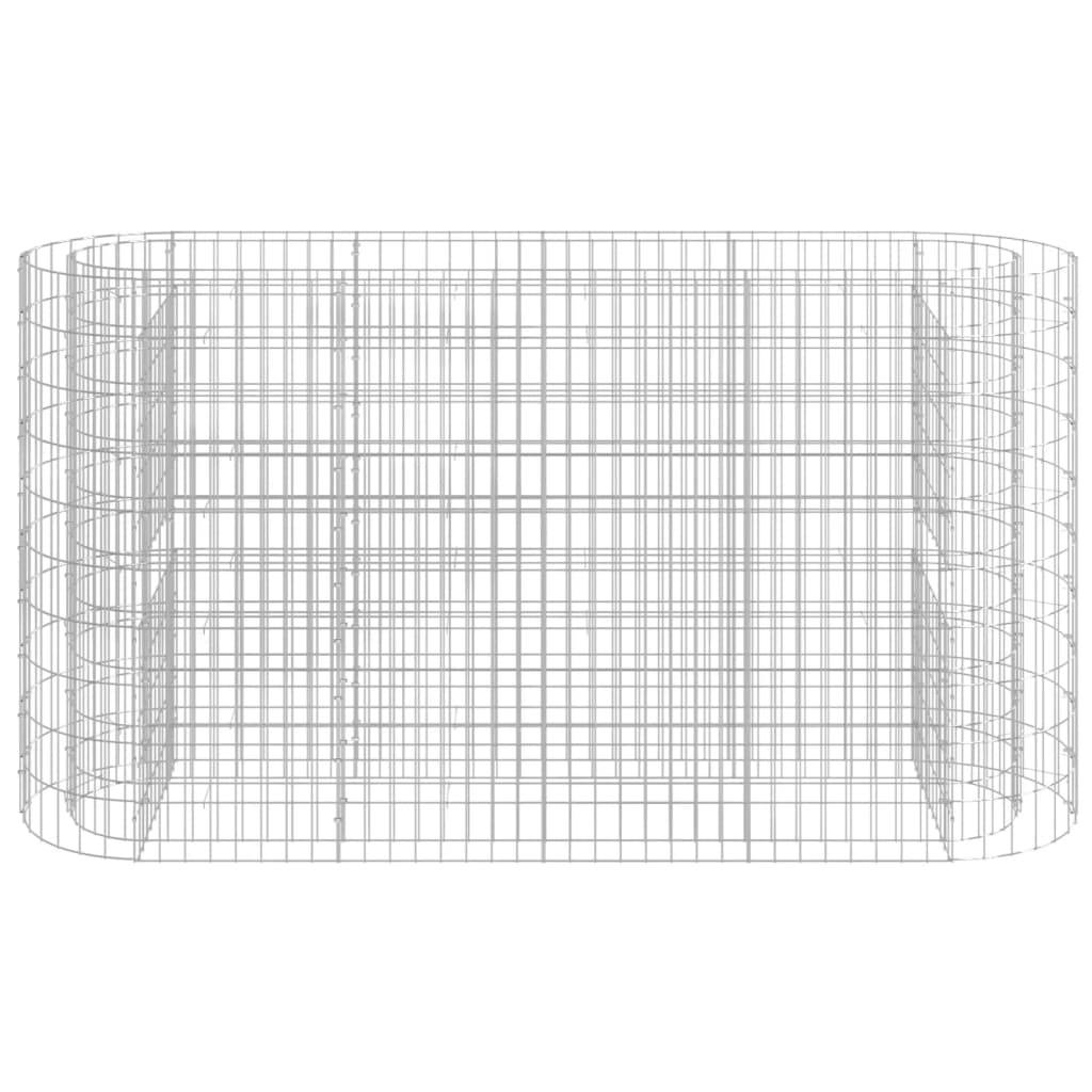 vidaXL Gabionen-Hochbeet Verzinktes Eisen 190x50x100 cm