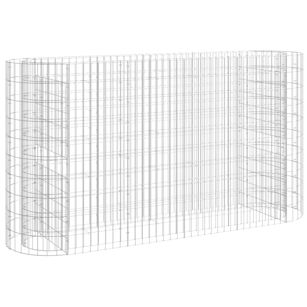 vidaXL Gabionen-Hochbeet Verzinktes Eisen 190x50x100 cm