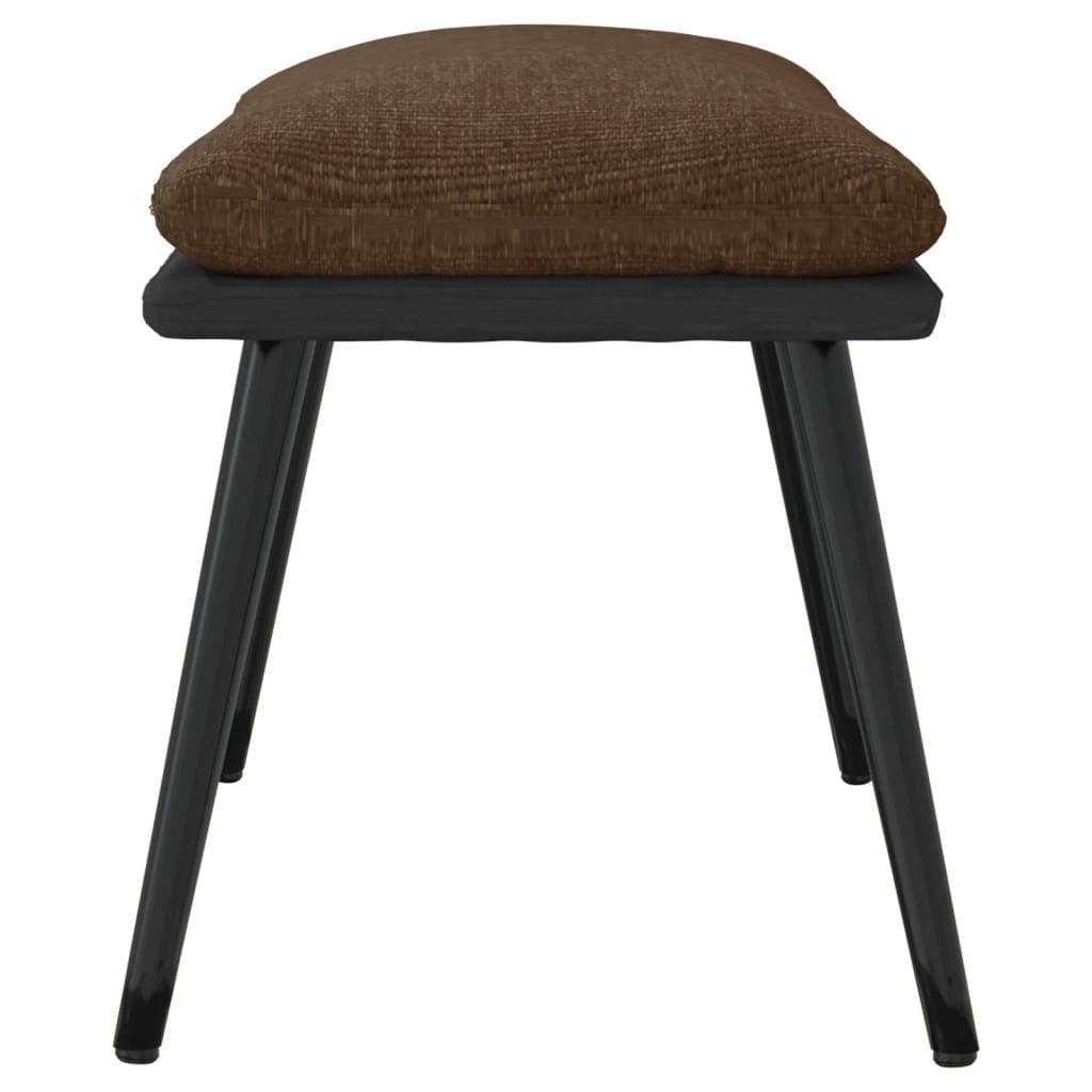 vidaXL Fußhocker Braun 45x29,5x35 cm Stoff und Kunstleder