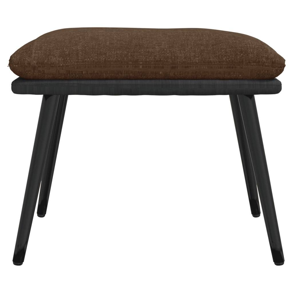 vidaXL Fußhocker Braun 45x29,5x35 cm Stoff und Kunstleder