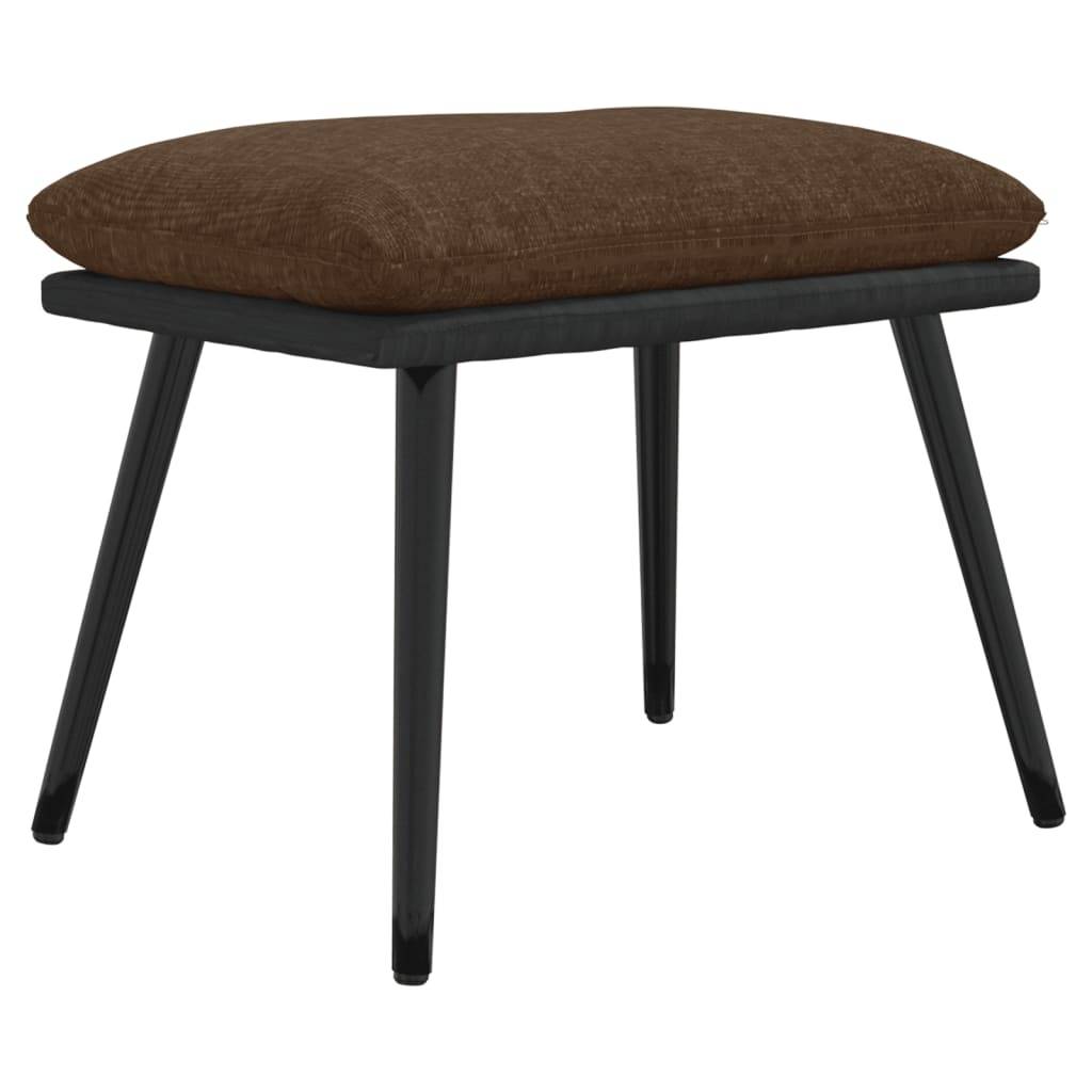 vidaXL Fußhocker Braun 45x29,5x35 cm Stoff und Kunstleder