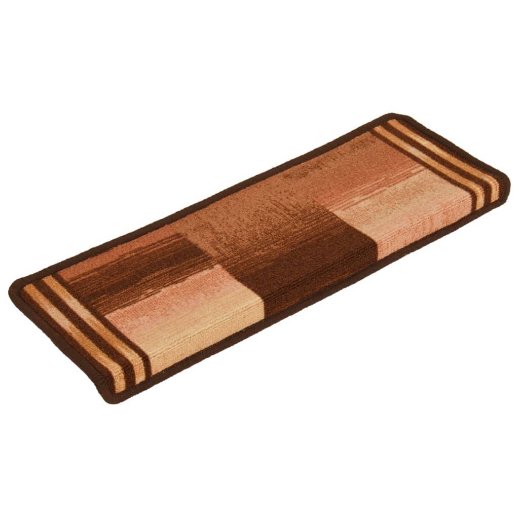 vidaXL Stufenmatten Selbstklebend 10 Stk. 65x21x4 cm Braun
