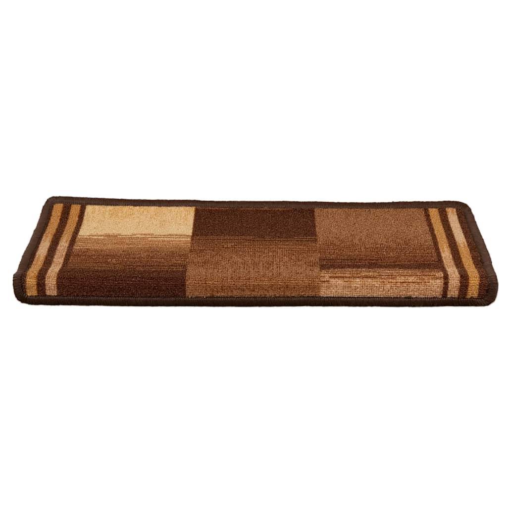 vidaXL Stufenmatten Selbstklebend 10 Stk. 65x21x4 cm Braun
