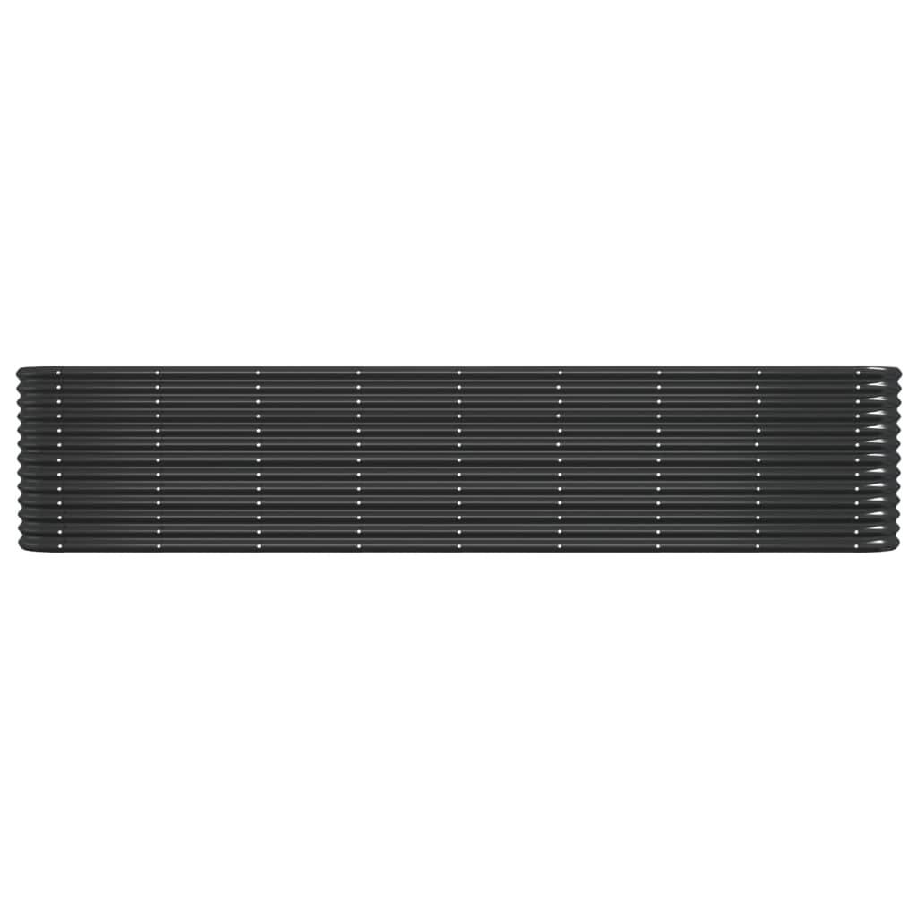 vidaXL Hochbeet Pulverbeschichteter Stahl 332x40x68 cm Anthrazit