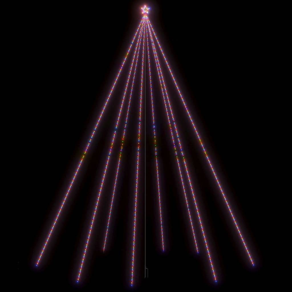 vidaXL LED Weihnachtsbaum Indoor Outdoor 1300 LEDs Bunt 8 m