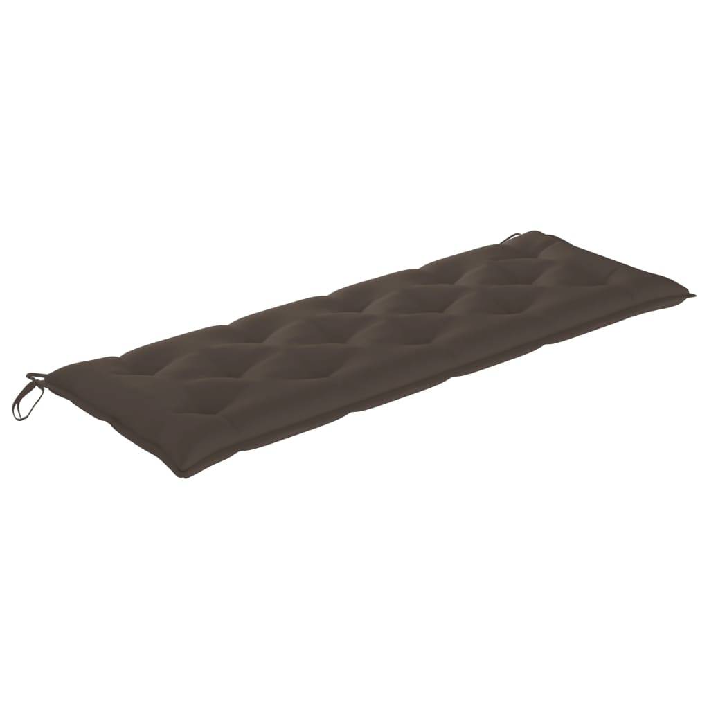 vidaXL Stapelbare Gartenbank mit Auflage 159 cm Massivholz Teak