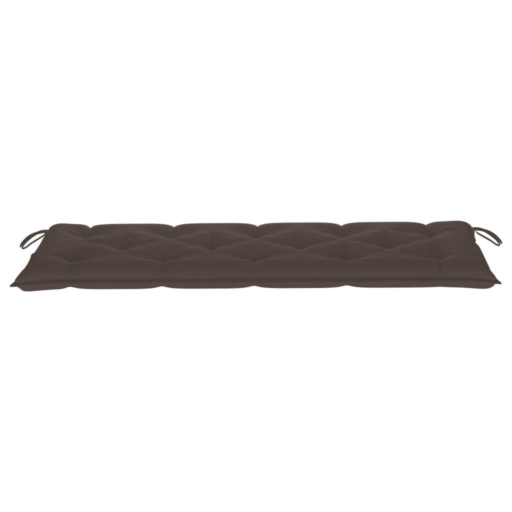 vidaXL Stapelbare Gartenbank mit Auflage 159 cm Massivholz Teak