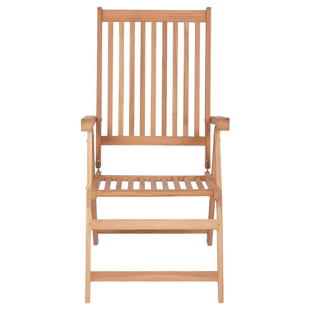 vidaXL Verstellbare Gartenstühle 4 Stk. Massivholz Teak