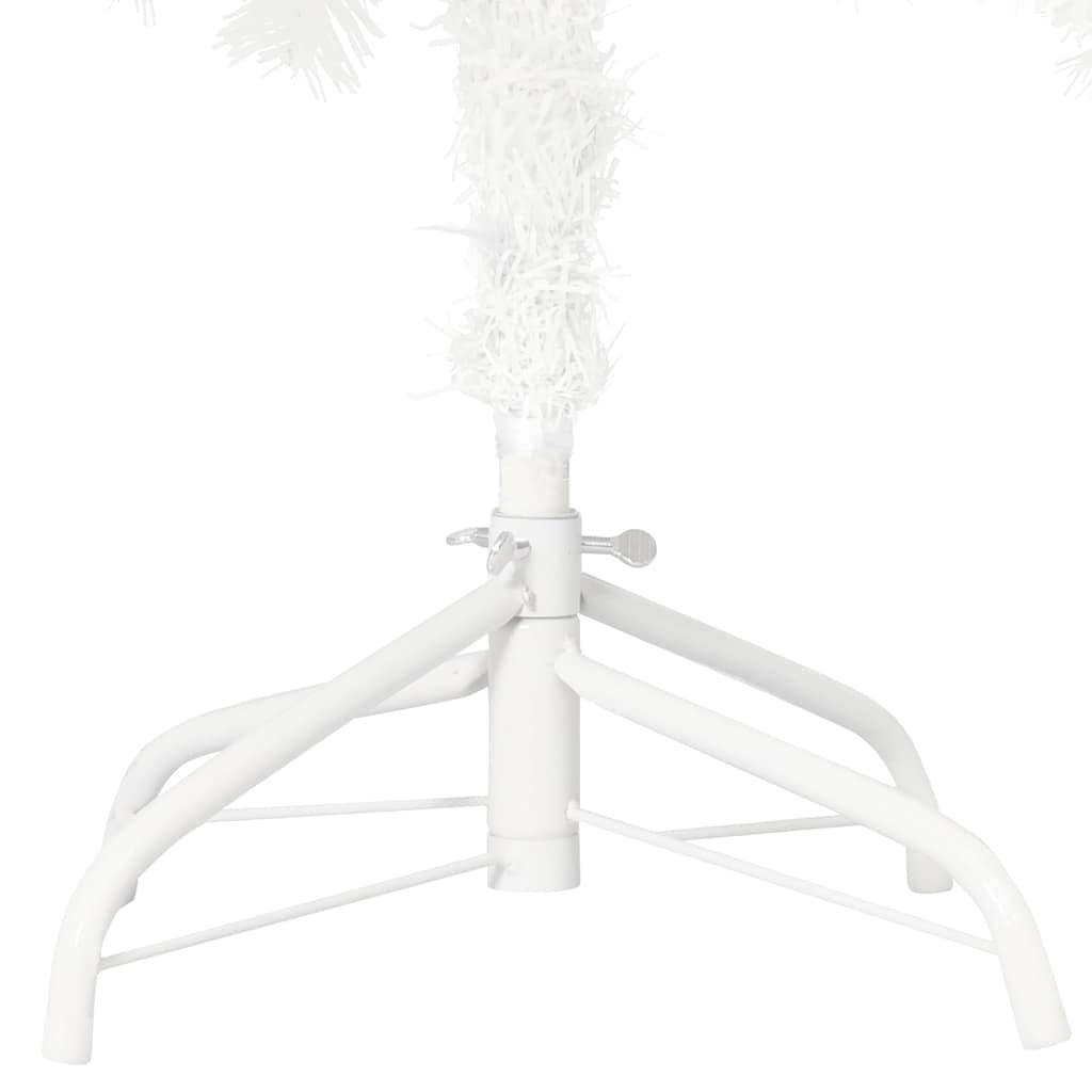 vidaXL Künstlicher Weihnachtsbaum mit Beleuchtung & Kugeln Weiß 210 cm