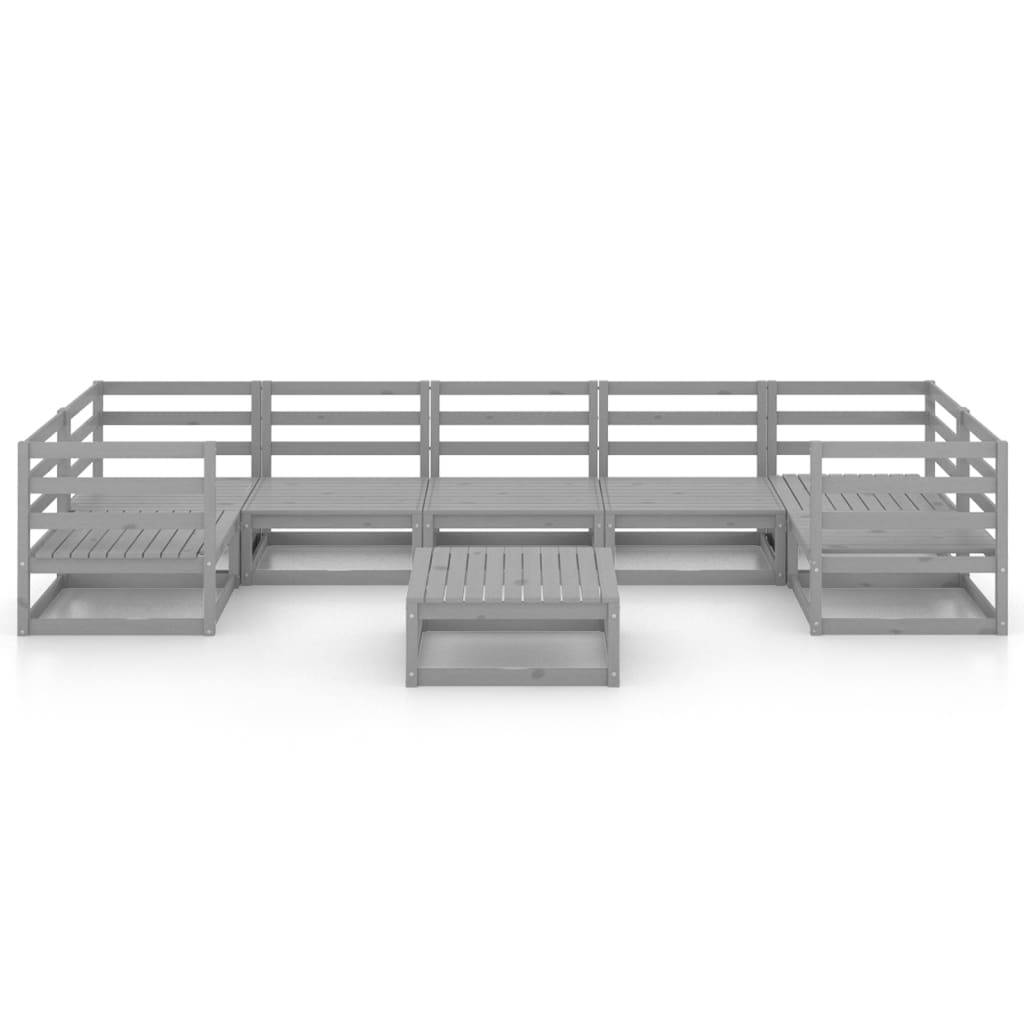 vidaXL 8-tlg. Garten-Lounge-Set Massivholz Kiefer