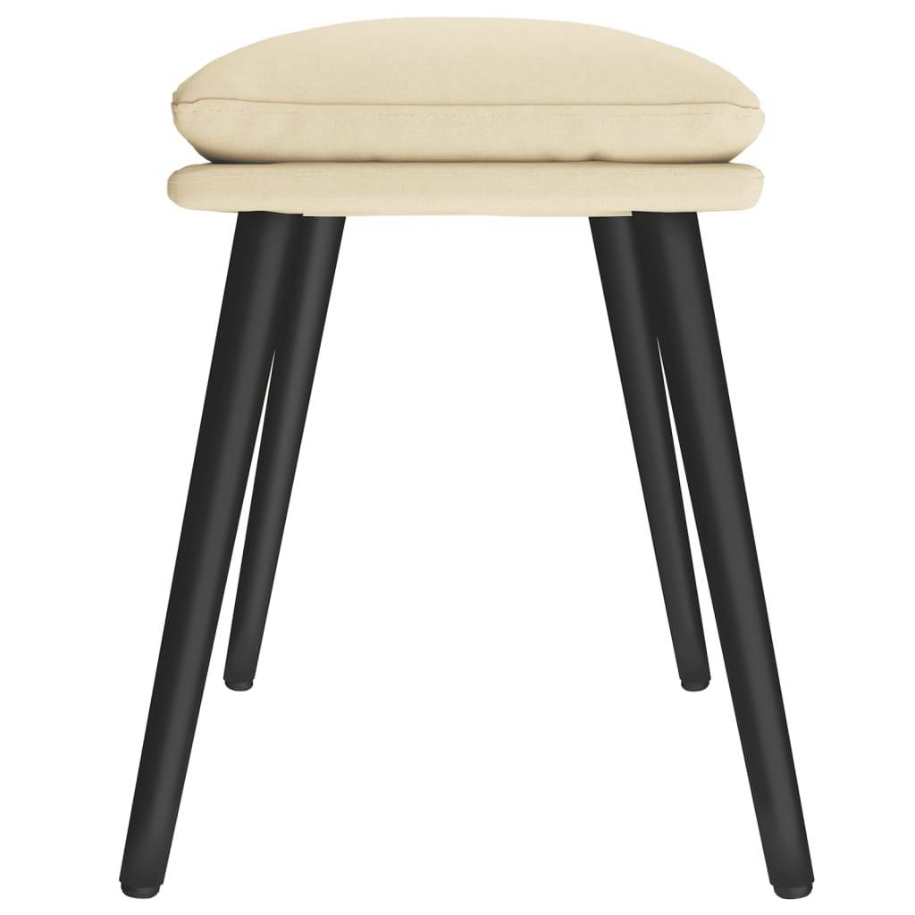 vidaXL Fußhocker Creme 45x29,5x35 cm Stoff